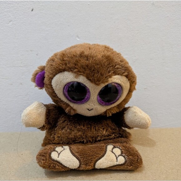 Ty Peek-A-Boo Phone Holder with Screen Cleaner Bottom Chimps the monkey 5" - Picture 1 of 14